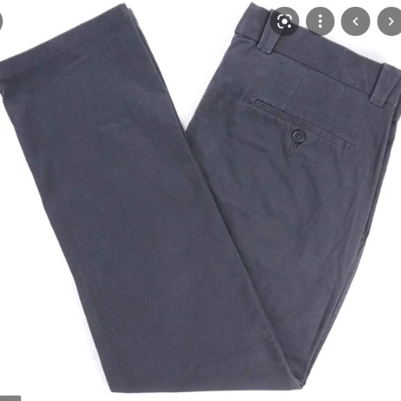 The Men's Store Bloomingdale's Chino Classic Fit Pants Gray Charcoal 100% Cotton - Picture 3 of 9